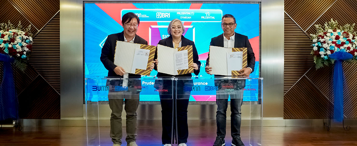 Prudential Syariah dan Prudential Indonesia Berkolaborasi dengan BRI Dalam Perluas Akses Pembayaran Premi