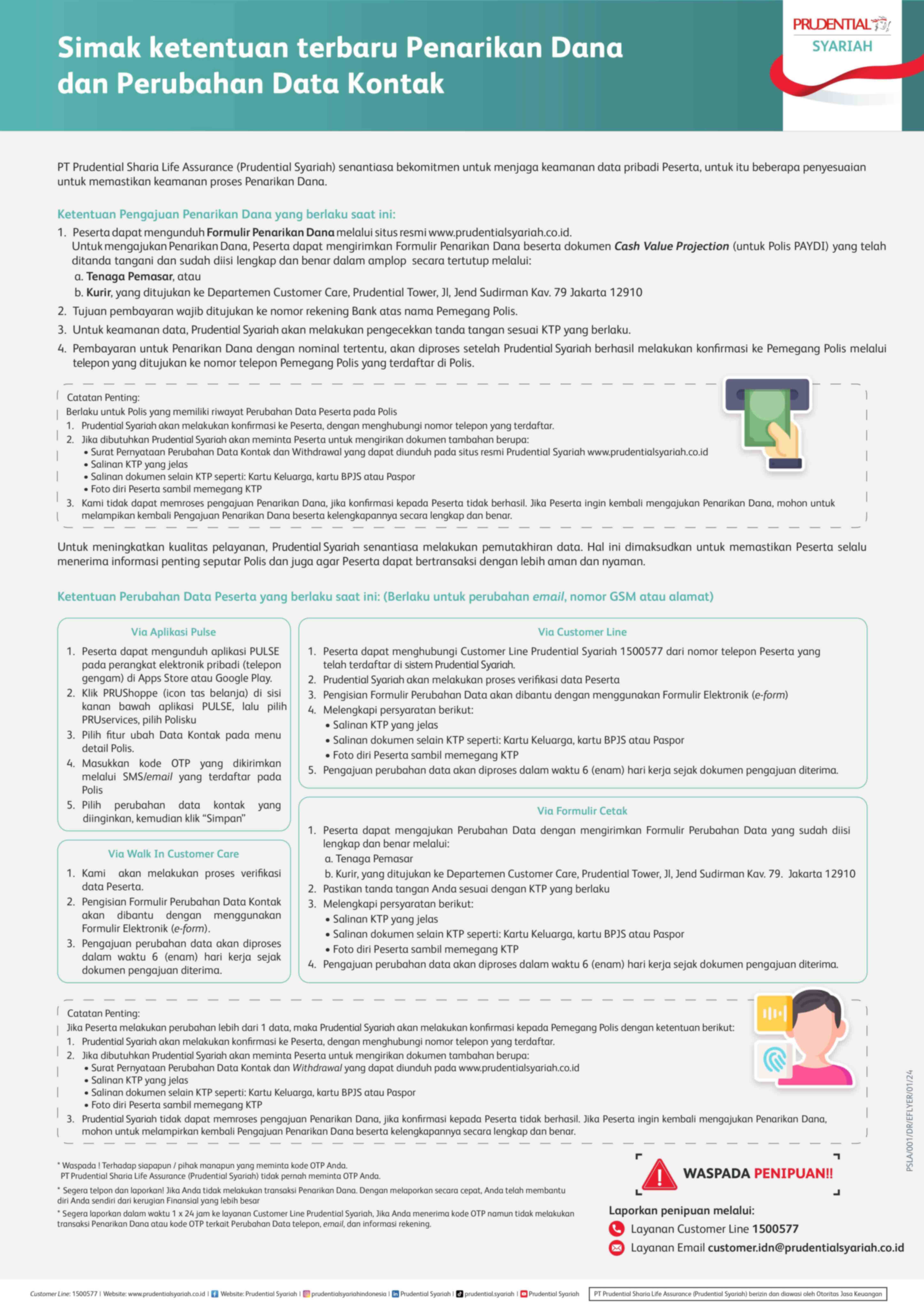 Flyer Edukasi Penarikan Dana dan Perubahan Data kontak